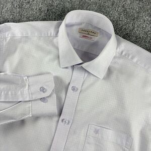 Parkland Shirt Mens 100 US L White Lavender Dot Dress Shirt